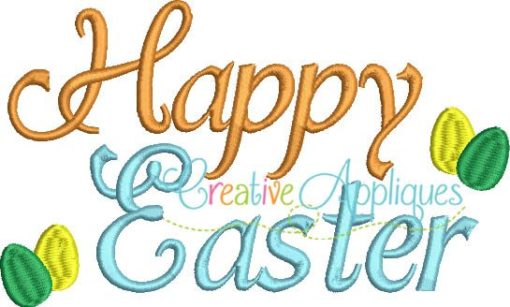Happy easter embroidery  creative appliques Happy easter embroidery  creative appliques