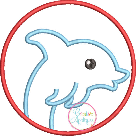 Dolphin Circle Applique Creative Appliques