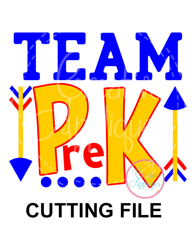 Download Team Pre K Cutting File Svg Dxf Eps Creative Appliques