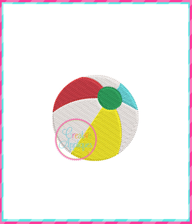 Beachball miniature embroidery  creative appliques Beachball miniature embroidery  creative appliques